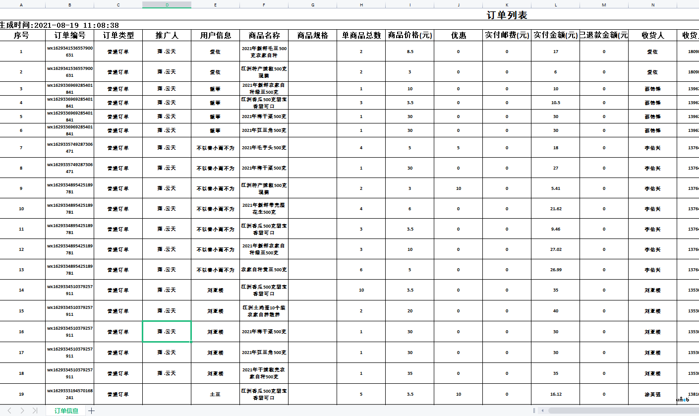 訂單導出、客服、微信導入位置、編輯商品、運費模板
