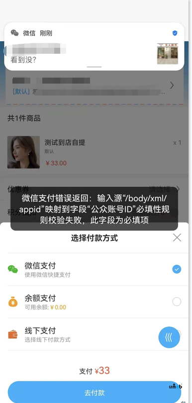 是不是v2.1.1 生成的app都不能支付都，安卓和蘋果端都不能支付，求解決