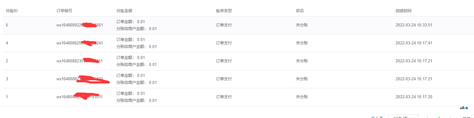 1.7.3版本-自動分賬-分賬狀態(tài)未改變
