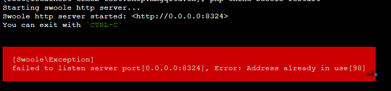 php think swoole restart啟動(dòng)不了，網(wǎng)站打不開。